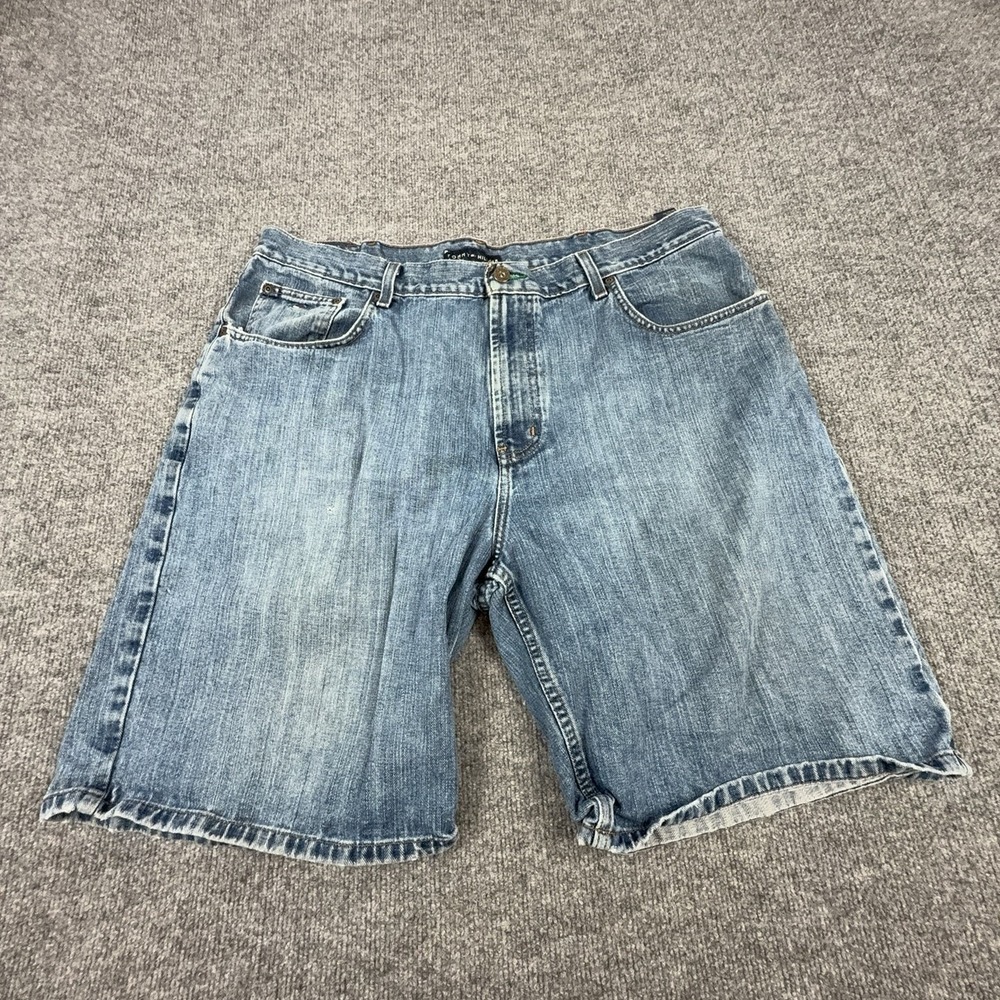 Tommy Hilfiger Shorts Mens 40 Blue Denim 9 Inseam Relaxed Fit Bermuda Casual